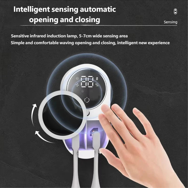 Automatic Rotating Wall Mounted Toothbrush Cleaner